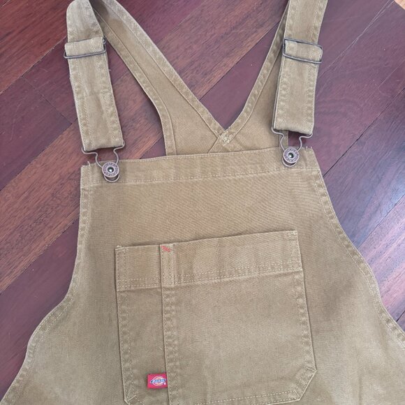 NWOT - Dickies Women's Relaxed Fit Bib Overalls - Rinsed Brown Duck - Picture 5 of 7